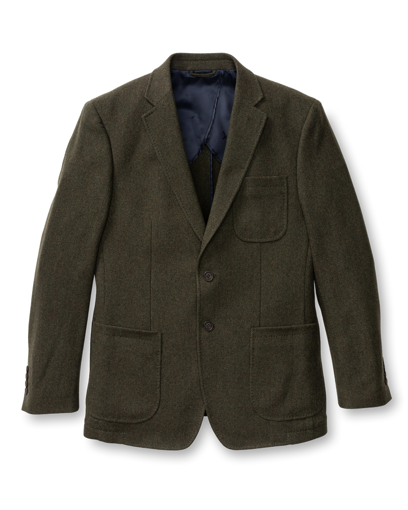 Percy Wool Herringbone Sport Coat - Coming Soon - Dark Olive