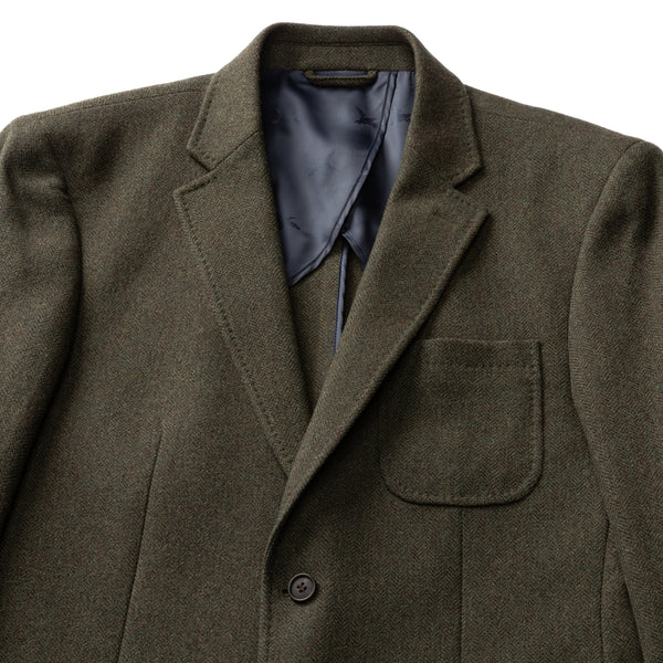 Percy Wool Herringbone Sport Coat - Coming Soon - Dark Olive