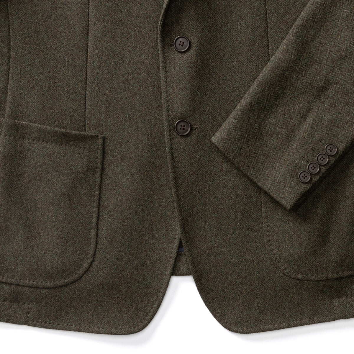 Percy Wool Herringbone Sport Coat - Coming Soon - Dark Olive