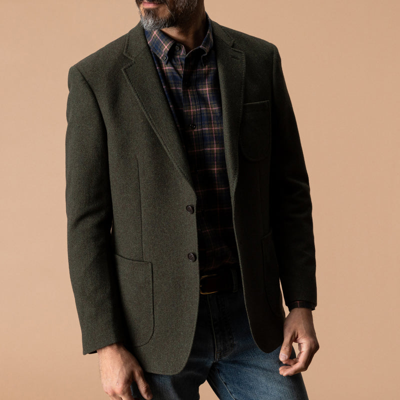Percy Wool Herringbone Sport Coat - Coming Soon - Dark Olive