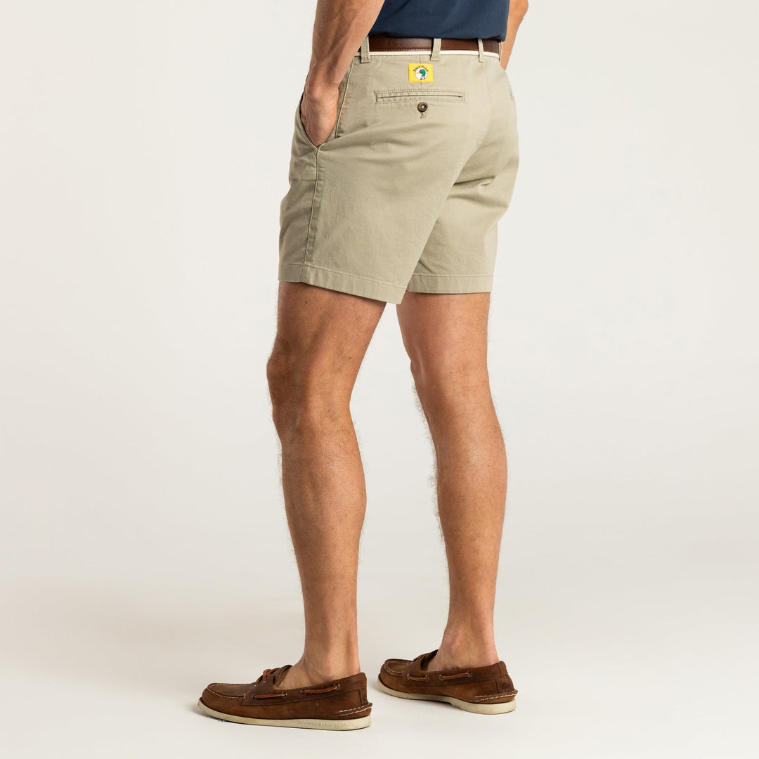7 Gold School Chino Short Khaki Gold Patch Duck Head
