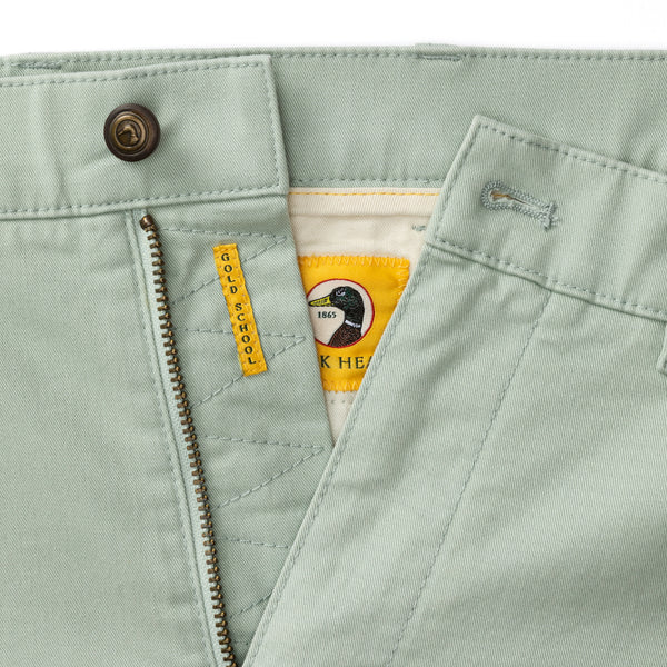 9" Gold School Chino Short - Shadow Green