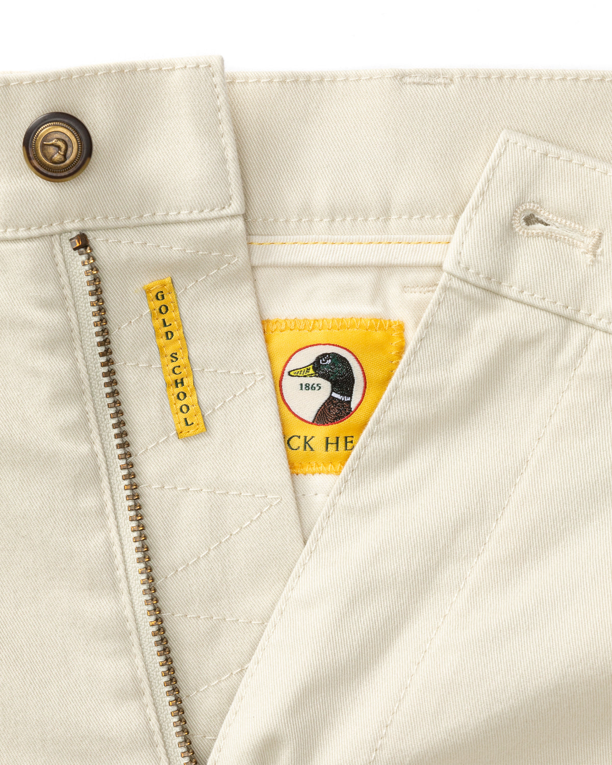 9" Gold School Chino Short - Stone Gold Patch