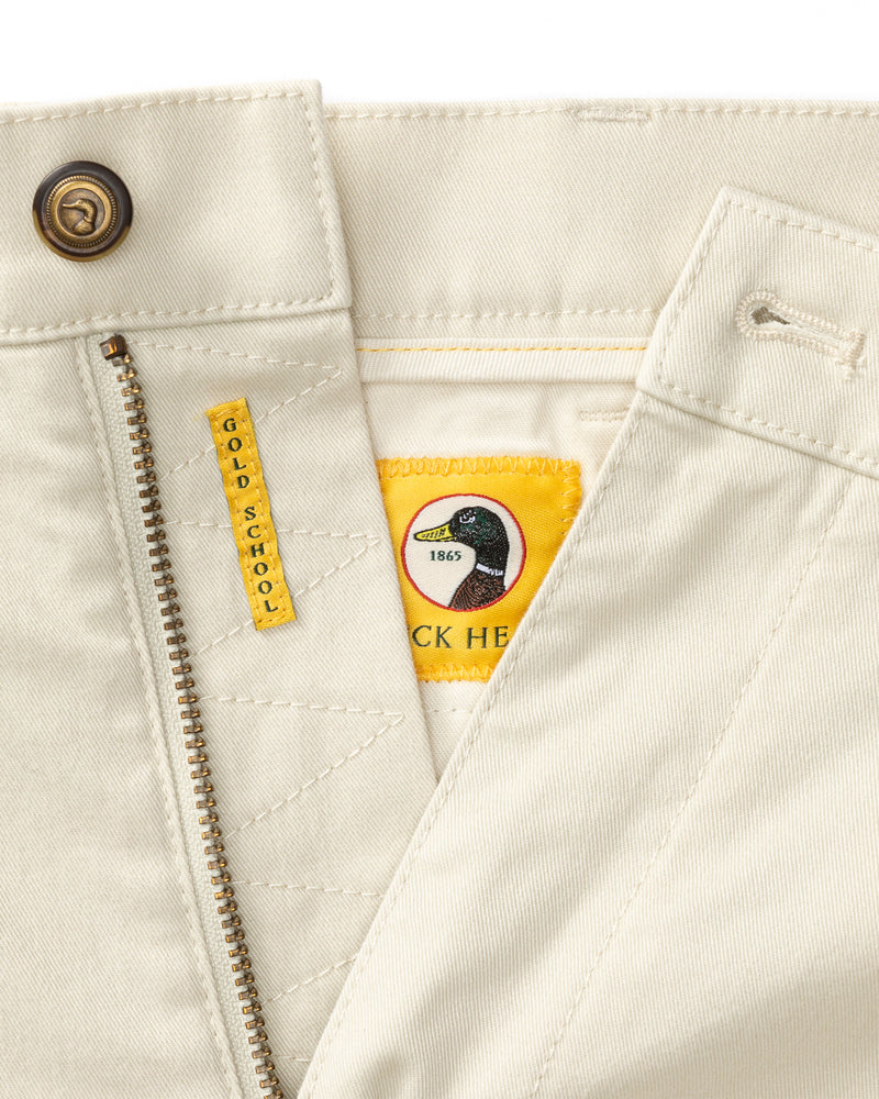 9" Gold School Chino Short - Stone Gold Patch