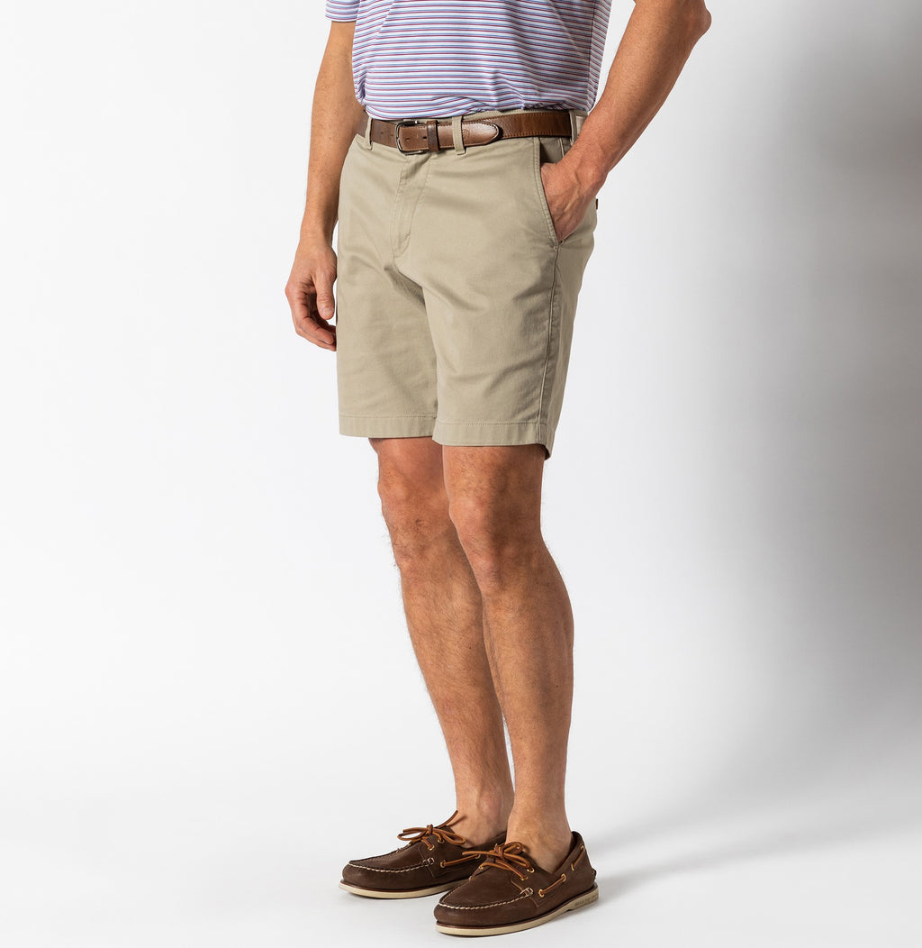 Short Chino Homme Peter Manning – Kaki – Taille 33W – Plat Devant