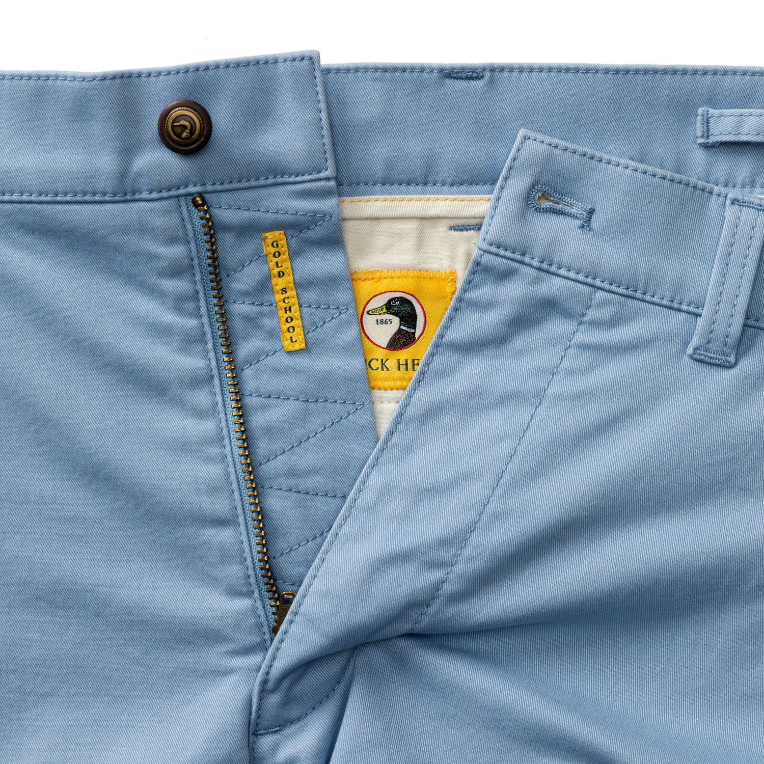 9" Gold School Chino Short - Chambray Blue