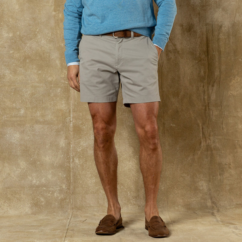 7" Gold School Chino Short - Dove Grey