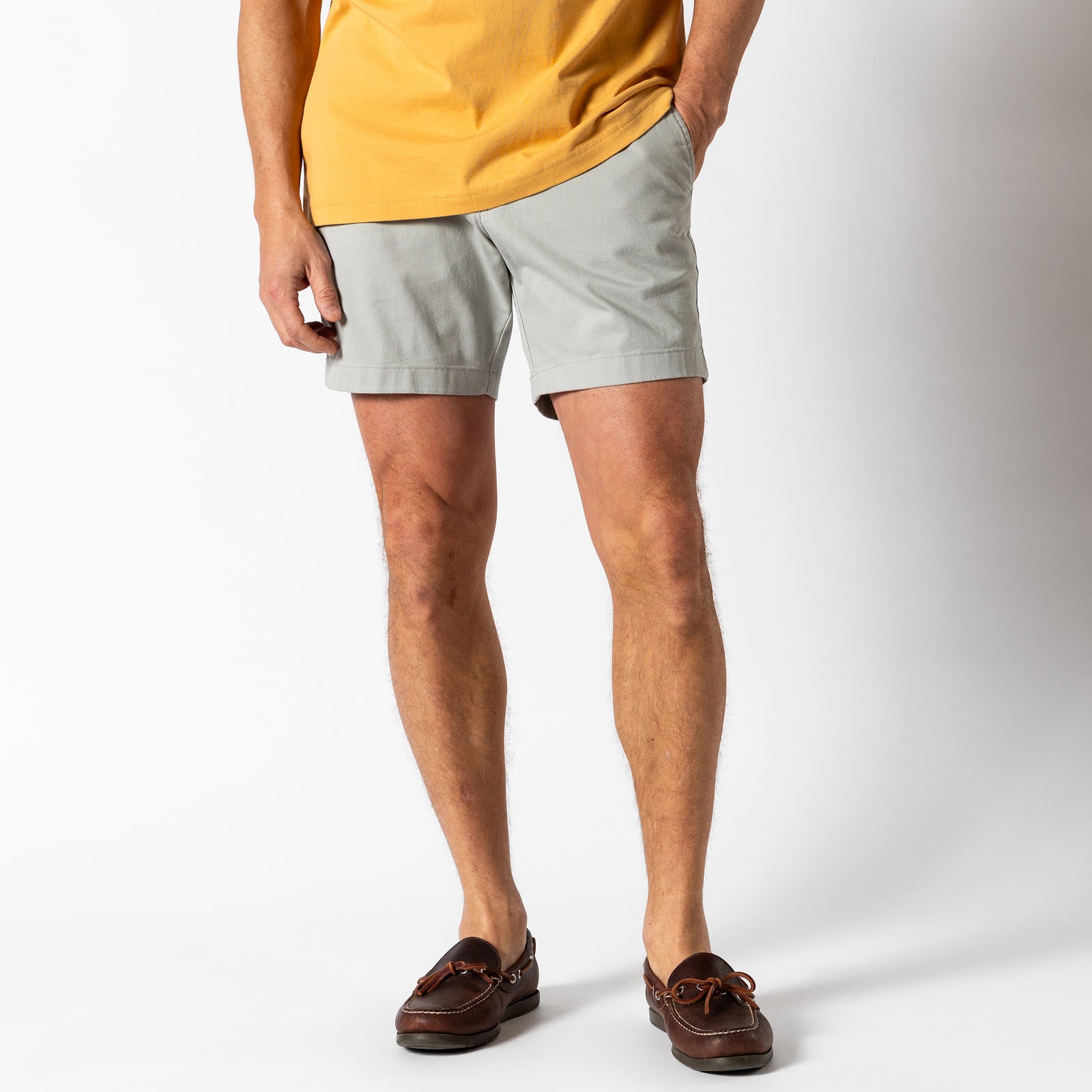 7" Gold School Chino Short - Greystone