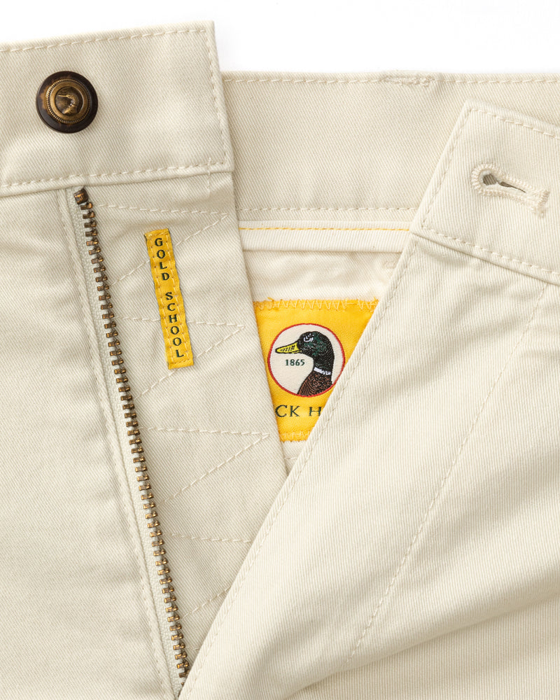 7" Gold School Chino Short - Stone Gold Patch