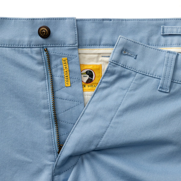 5" Gold School Chino Short - Chambray Blue