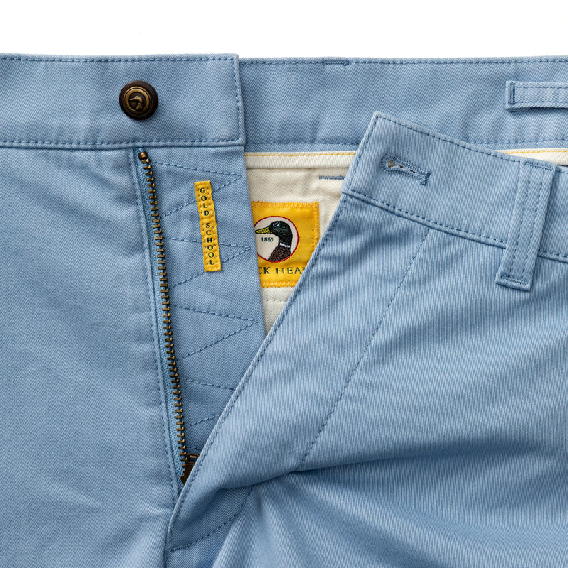 5" Gold School Chino Short - Chambray Blue