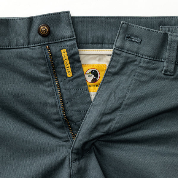 5" Gold School Chino Short - Stormy Blue
