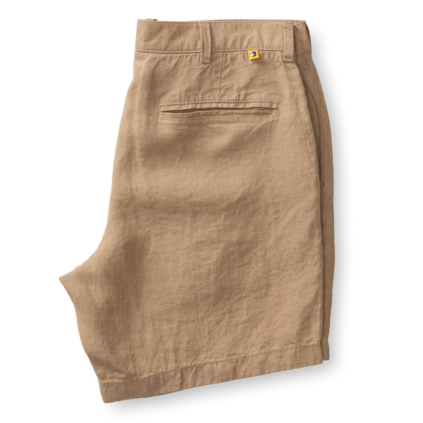 7" Gold School Linen Chino Short - Clay