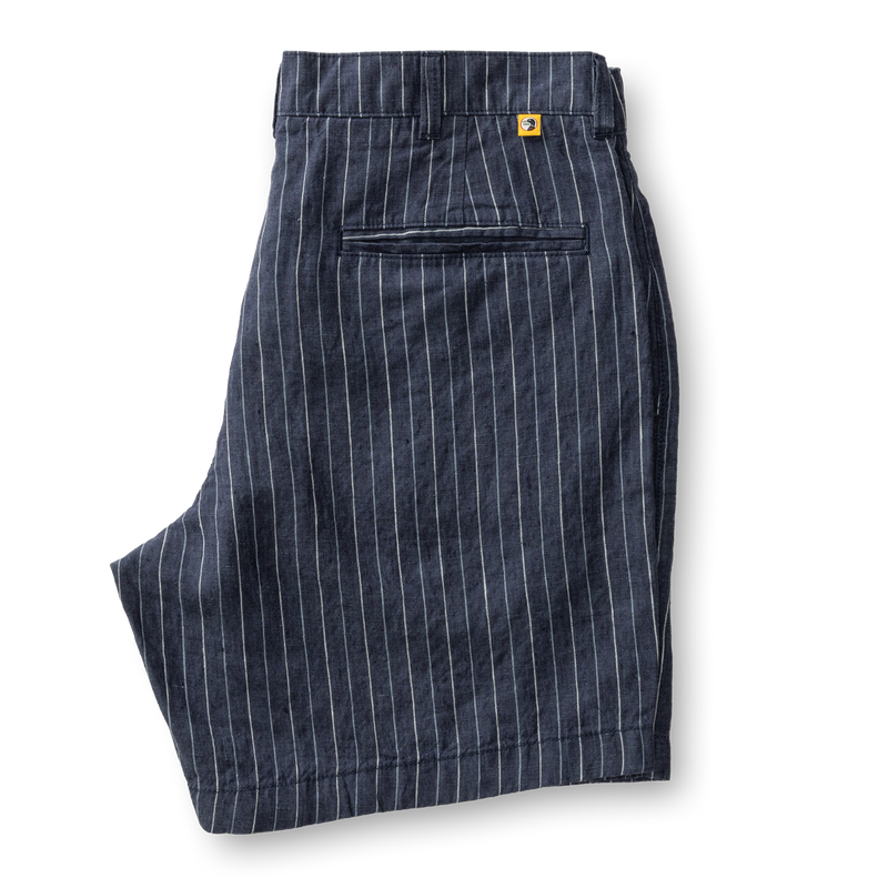 7" Gold School Linen Chino Short - Navy