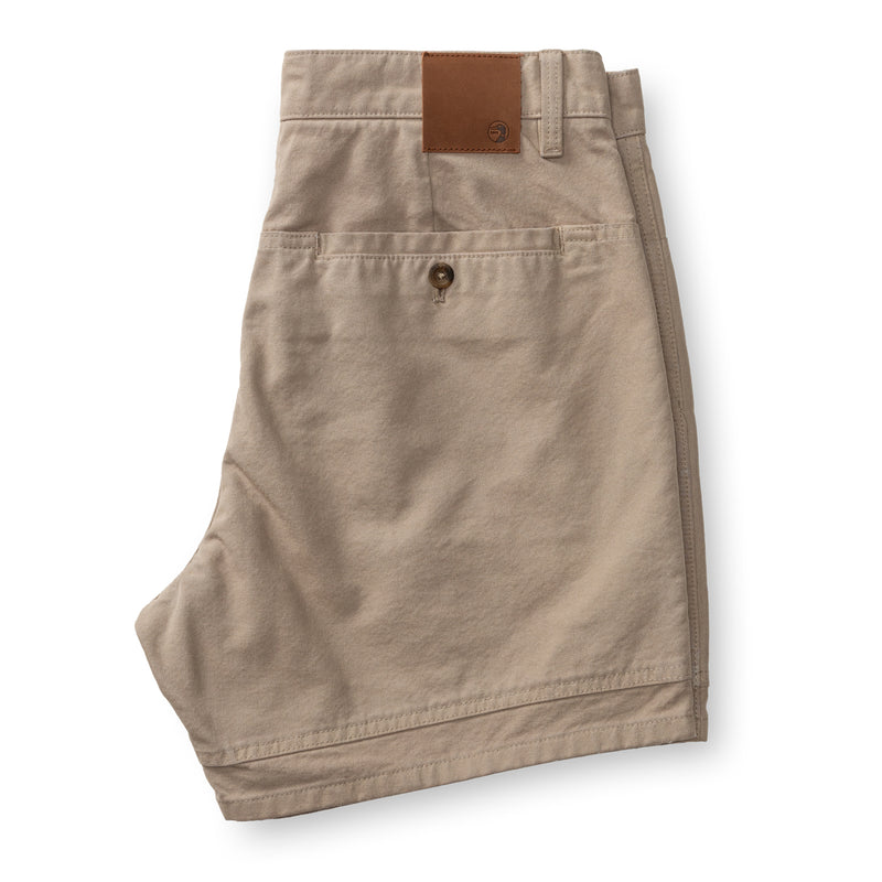 6" Garment Dyed Duck Canvas Short - Taupe