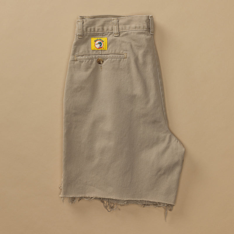 Pleated Cut Off Chino Short 33W - Duck Head Vintage