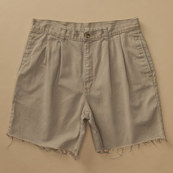 Pleated Cut Off Chino Short 33W - Duck Head Vintage