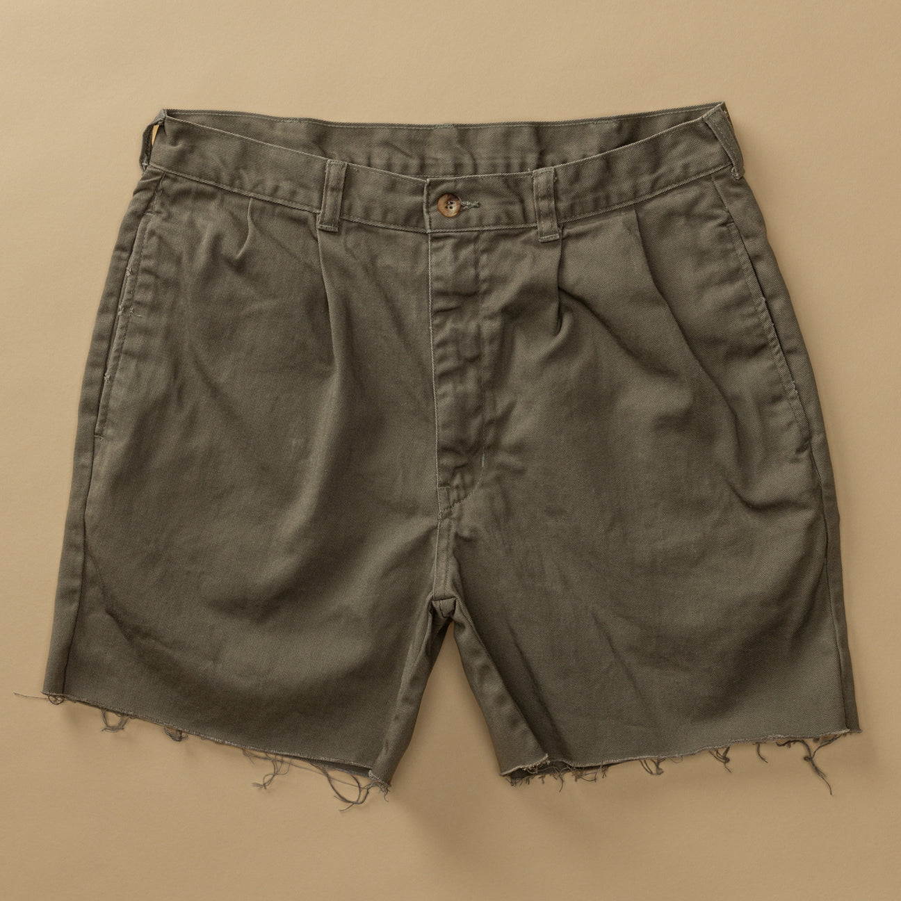 Pleated Cut Off Chino Short 32W - Duck Head Vintage
