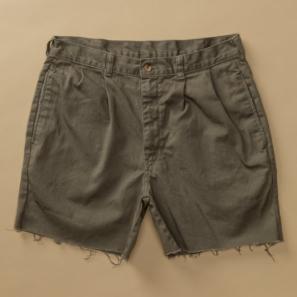 Pleated Cut Off Chino Short 32W - Duck Head Vintage