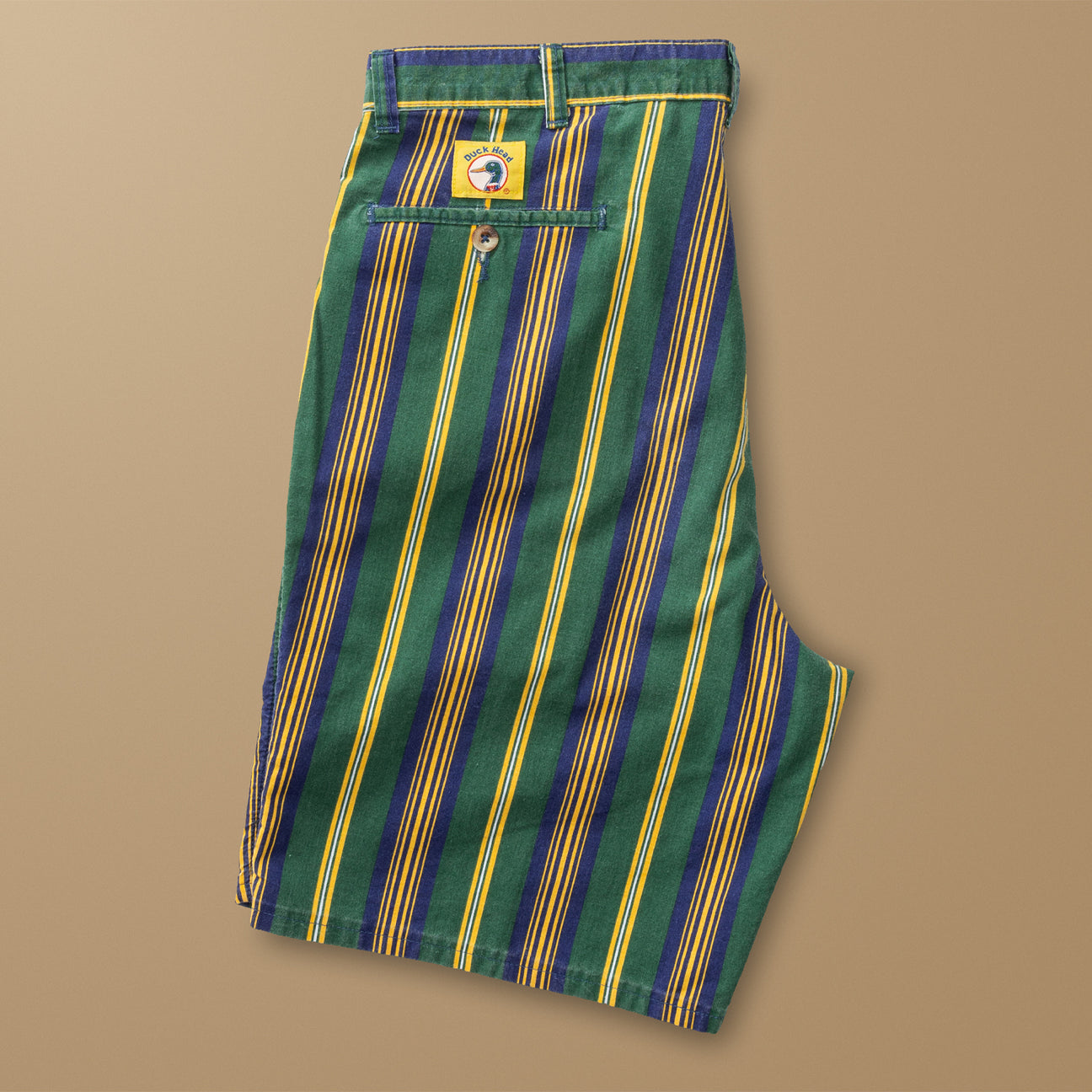 Pleated Multi-Striped Chino Short 36W