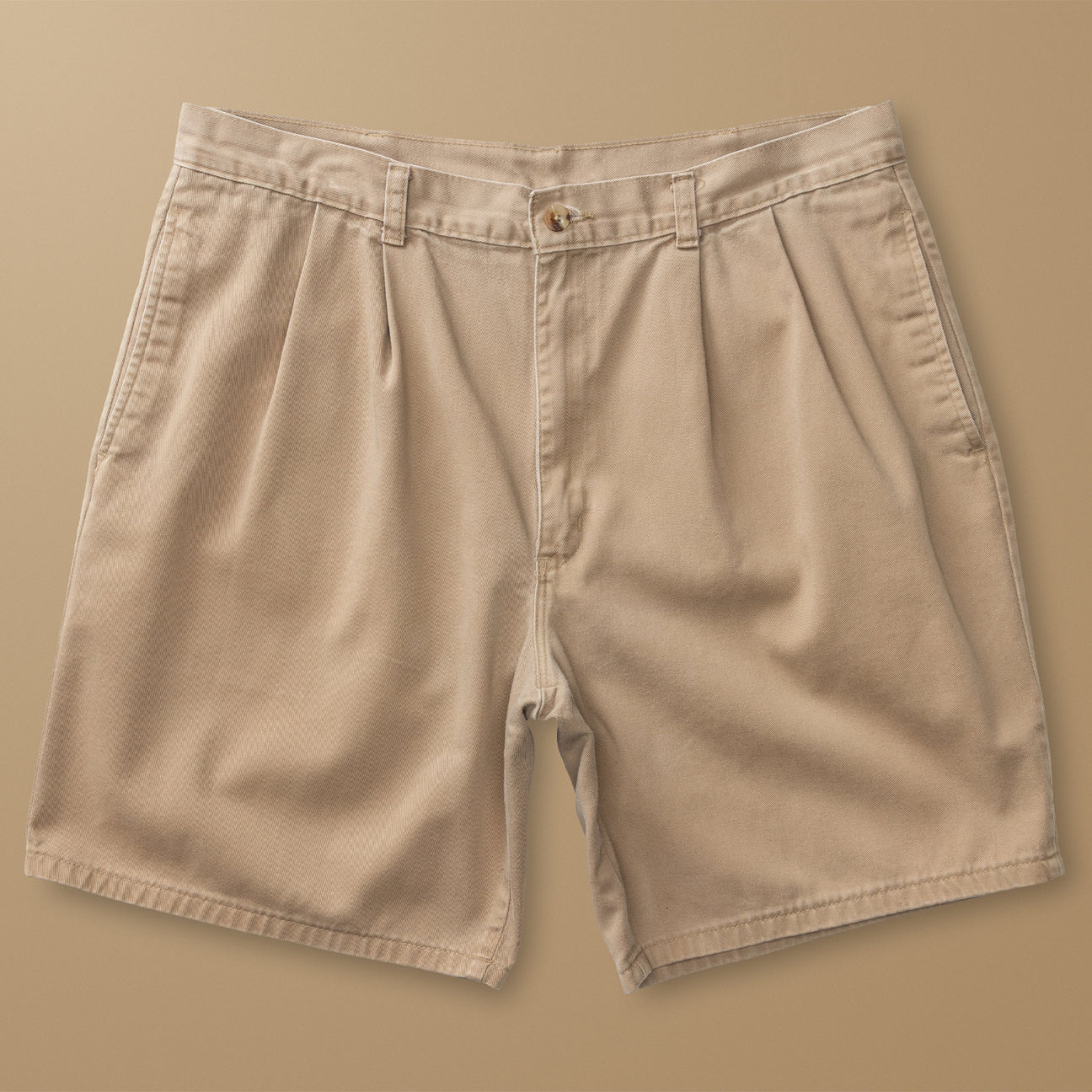 Khaki Pleated Chino Short 36W