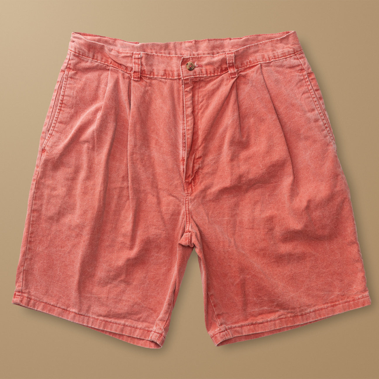 Red Pleated Chino Short 36W
