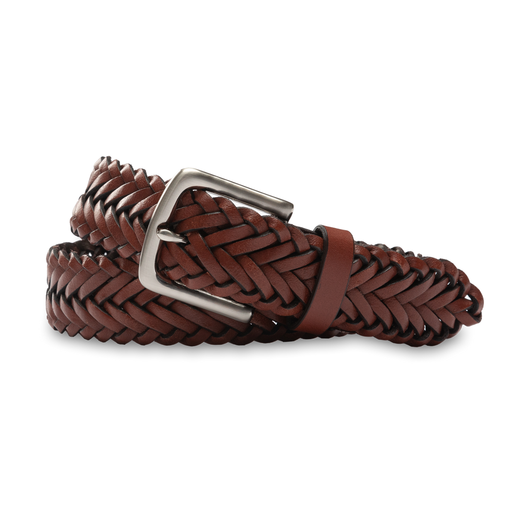 braided leather belt made in usa