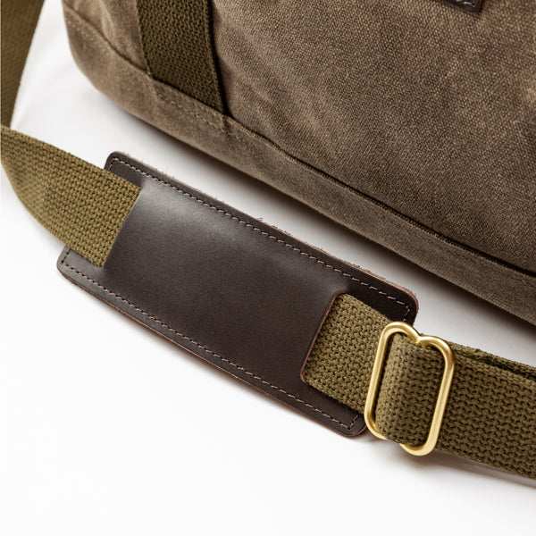 Waxed Canvas Overnighter Bag - Field Brown
