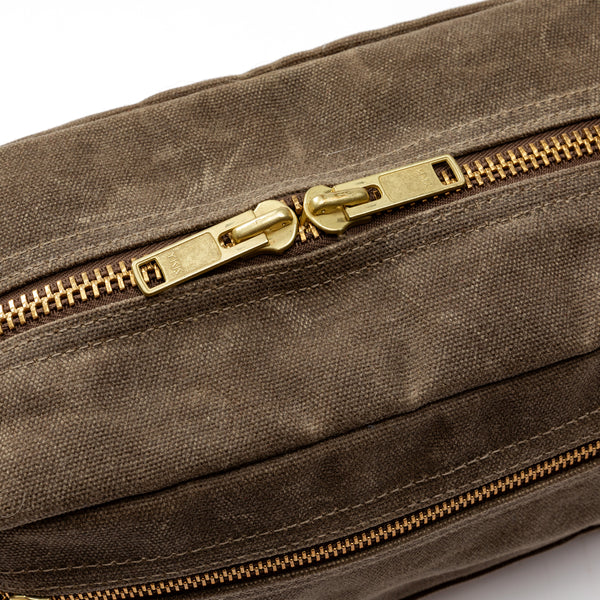 Waxed Canvas Dopp Kit - Field Brown