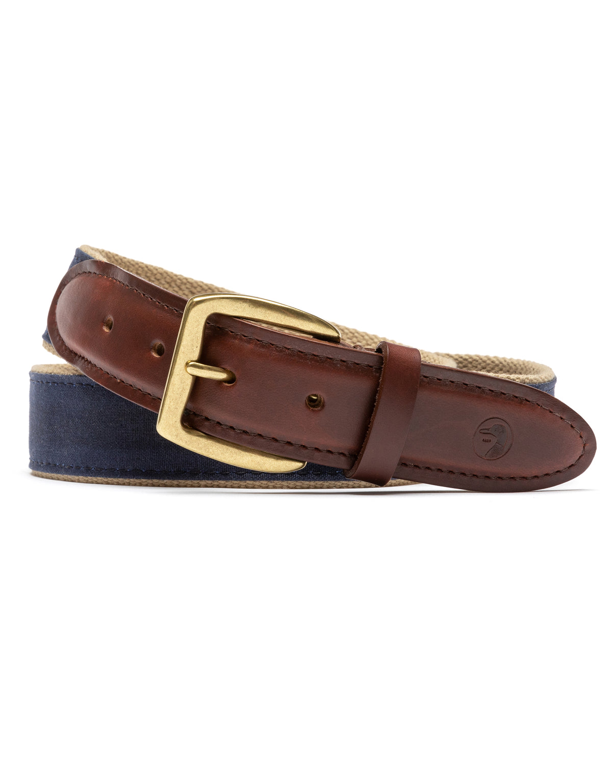 Duck Head Waxed Canvas Belt - Navy