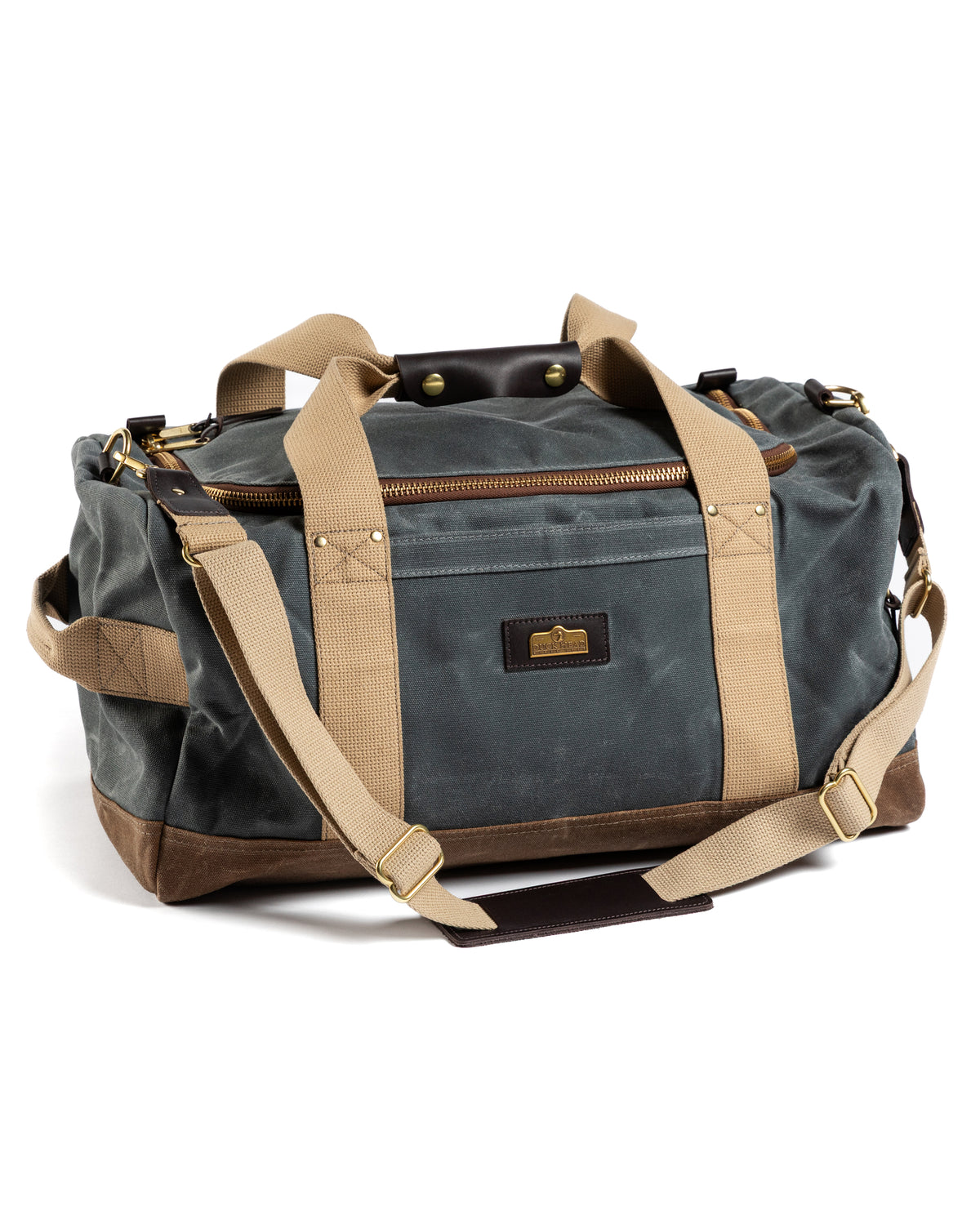 Waxed Canvas Overnighter Bag - Charcoal