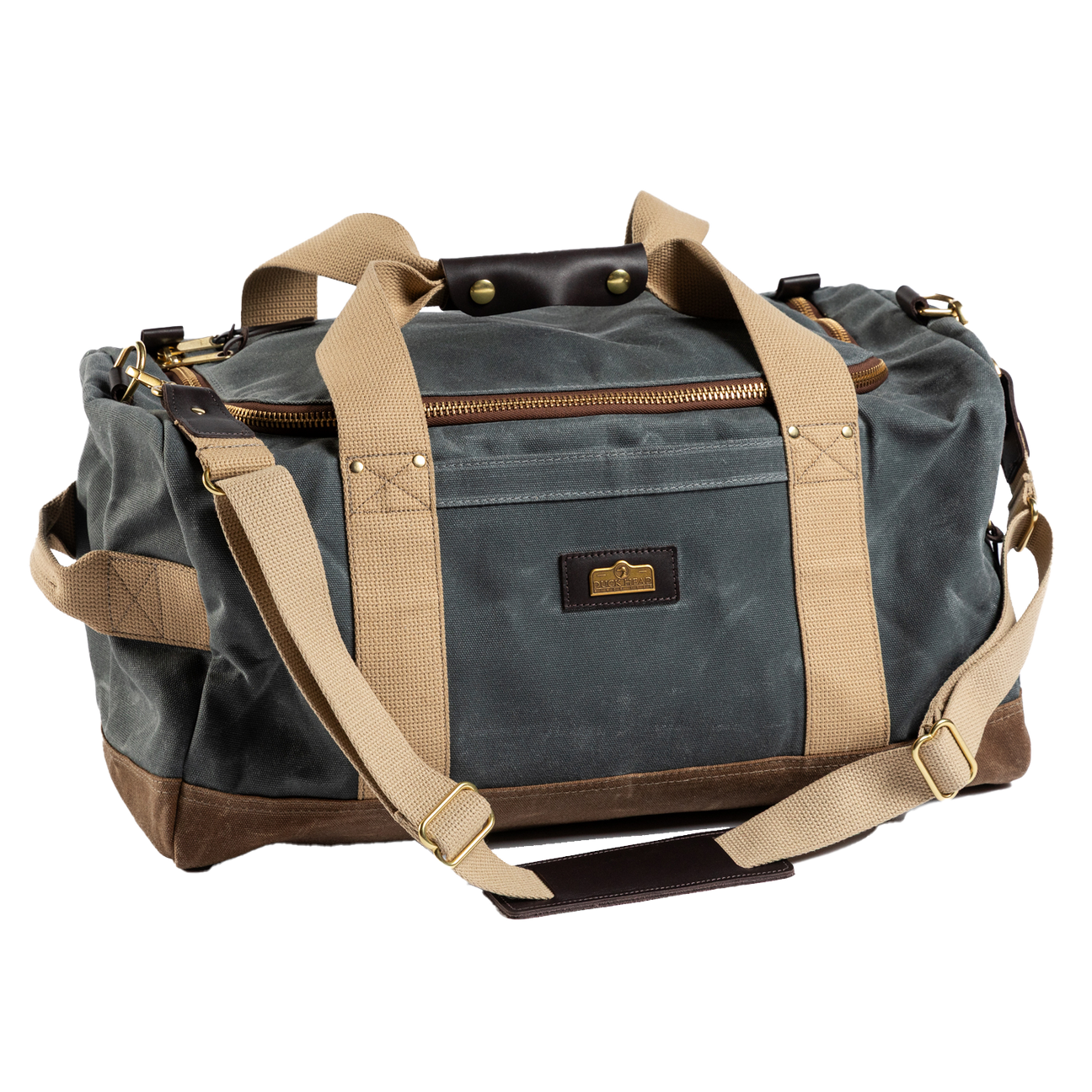 Waxed Canvas Overnighter Bag - Charcoal