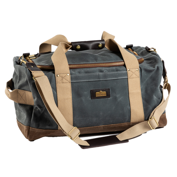 Waxed Canvas Overnighter Bag - Charcoal
