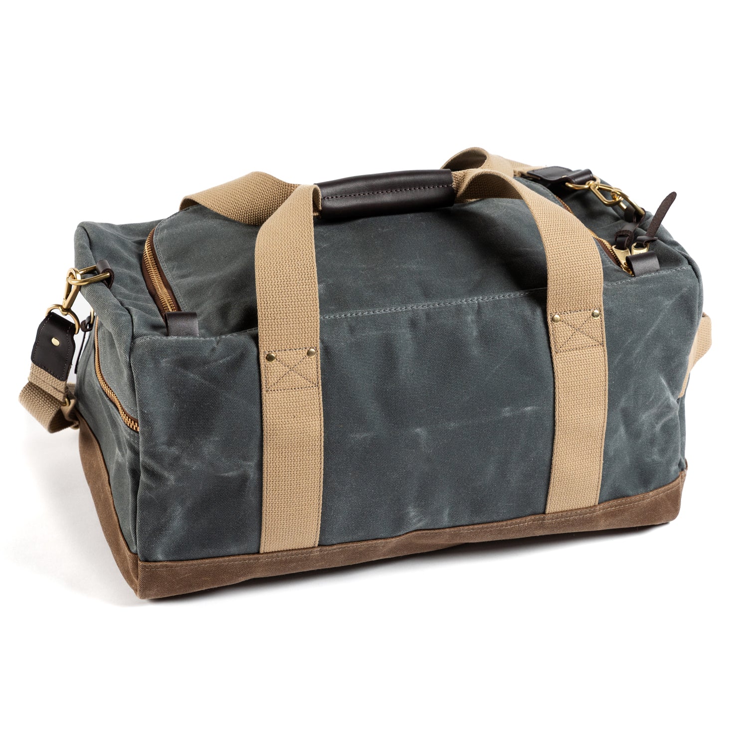 Waxed Canvas Overnighter Bag - Charcoal