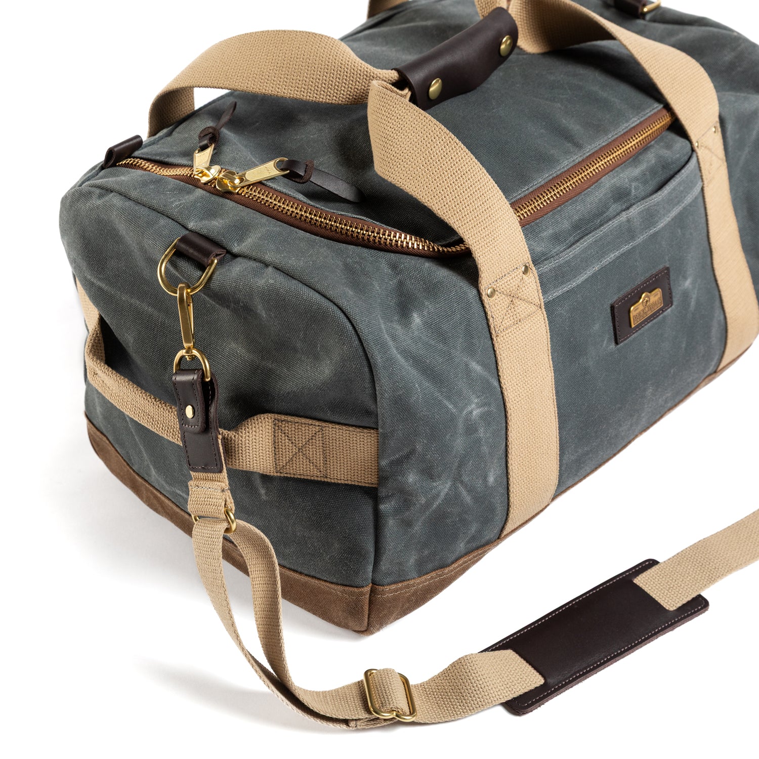 Waxed Canvas Overnighter Bag - Charcoal