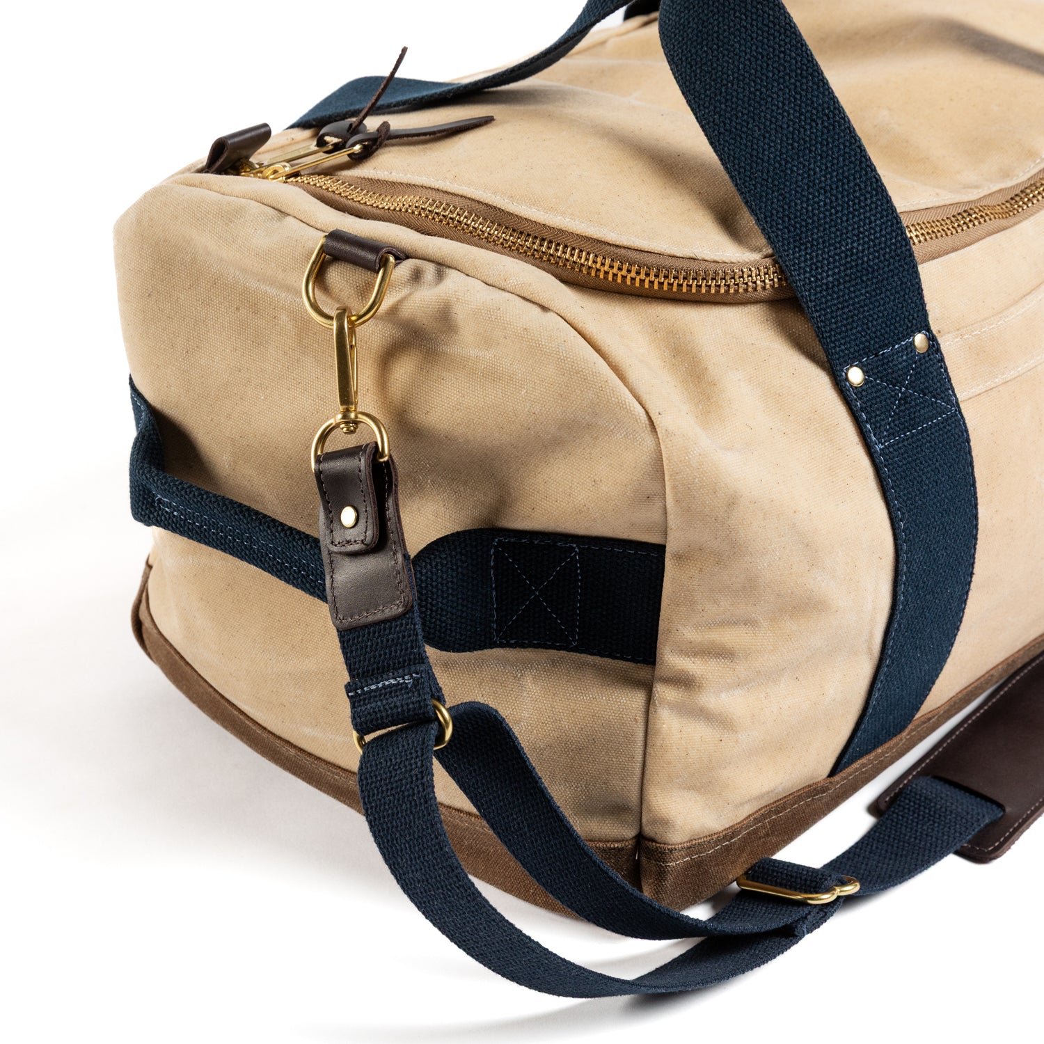 Waxed Canvas Overnighter Bag - Natural