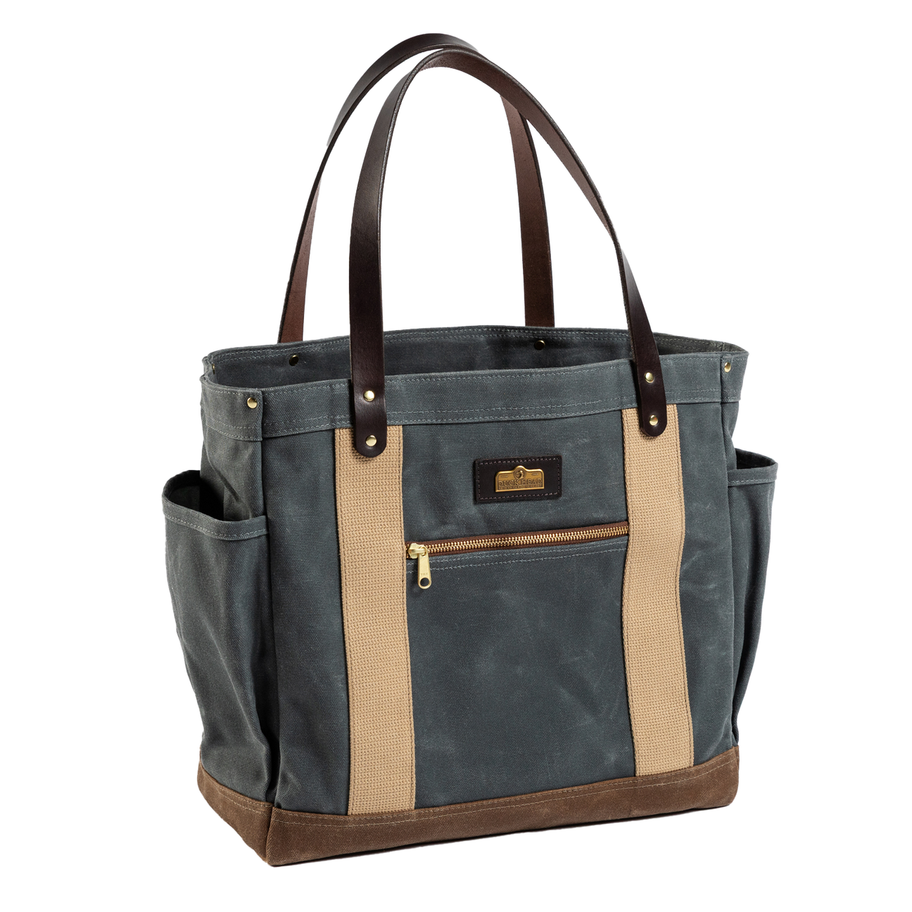 Waxed Canvas Tote Medium - Charcoal