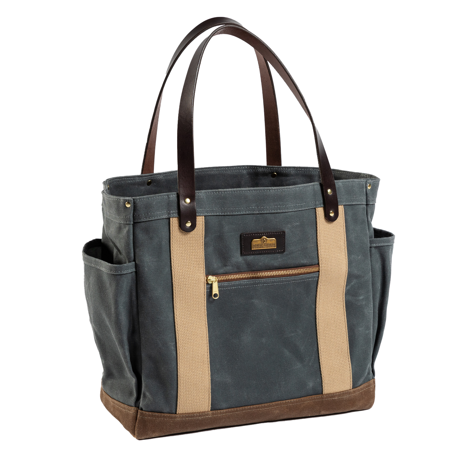 Waxed Canvas Tote Medium - Charcoal