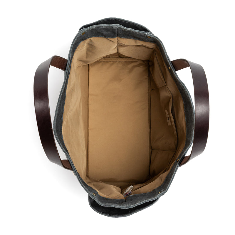 Waxed Canvas Tote Medium - Charcoal
