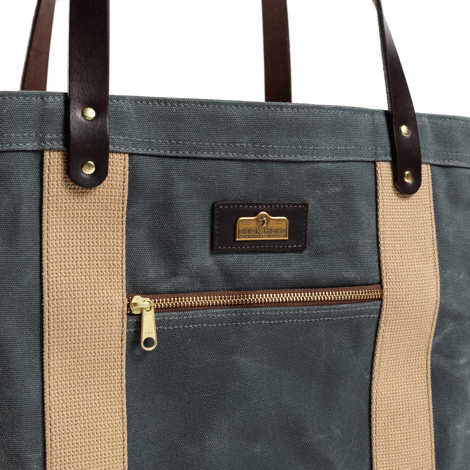 Waxed Canvas Tote Medium - Charcoal