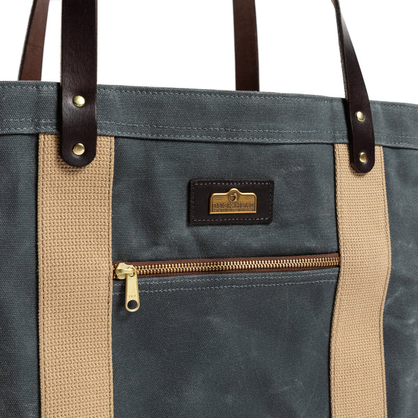 Waxed Canvas Tote Medium - Charcoal