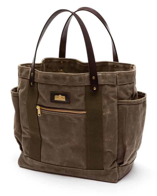 Waxed Canvas Tote - Field Brown