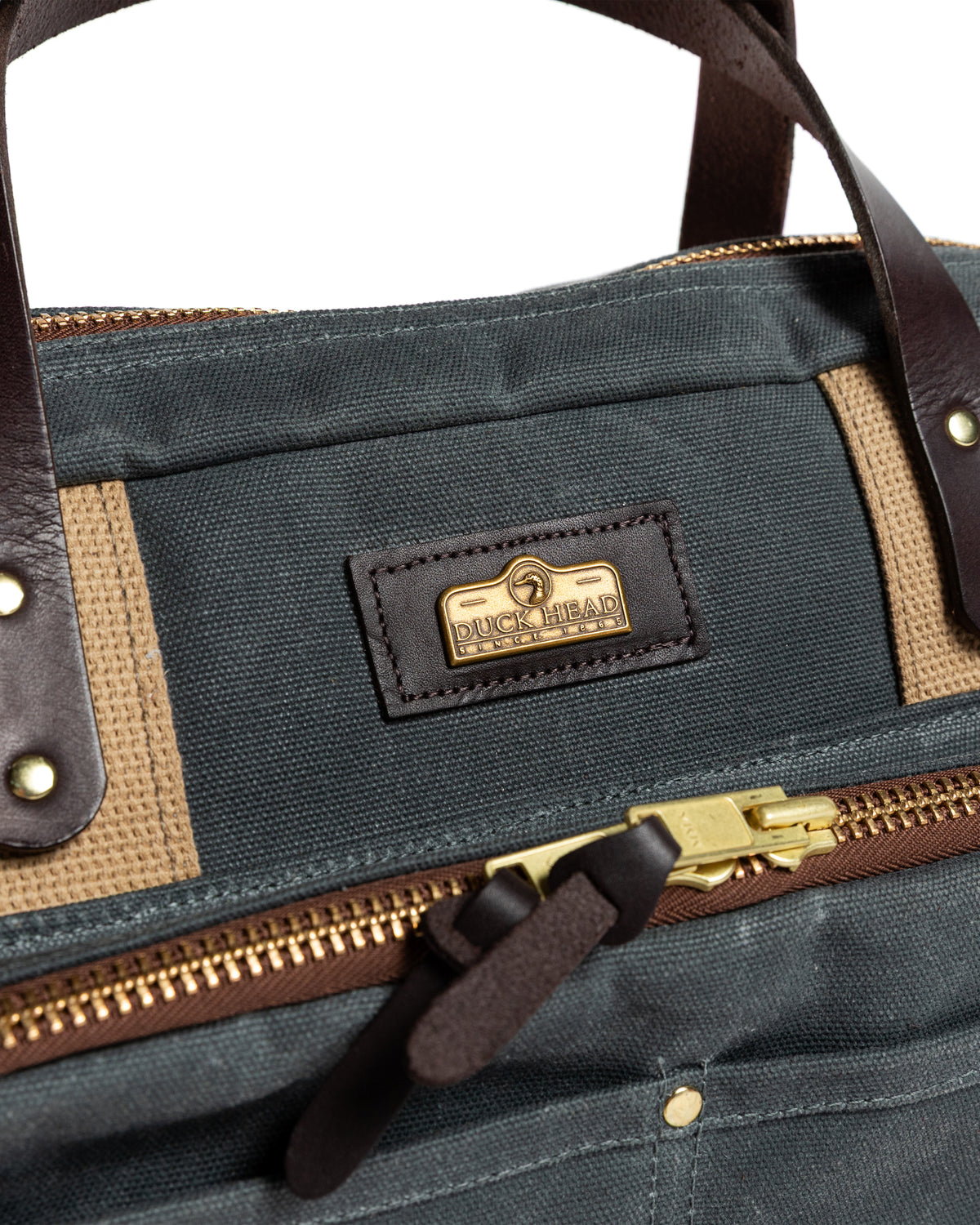 Waxed Canvas Laptop Bag - Charcoal