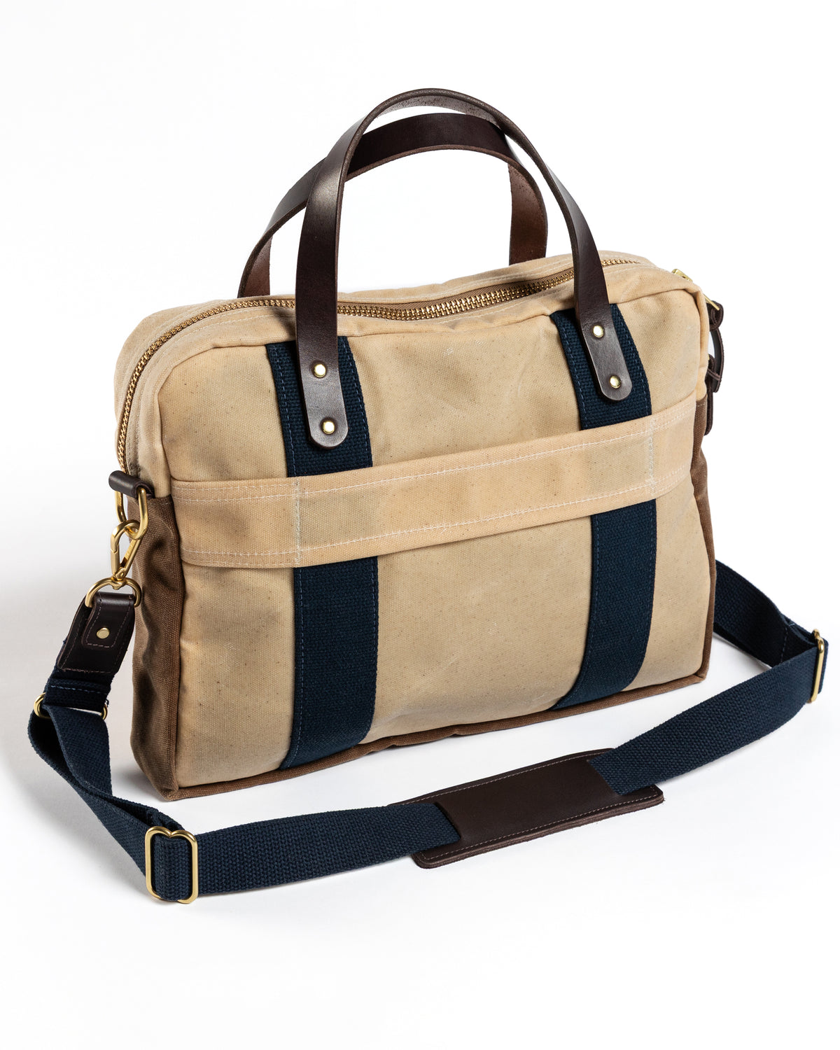 Waxed Canvas Laptop Bag - Natural