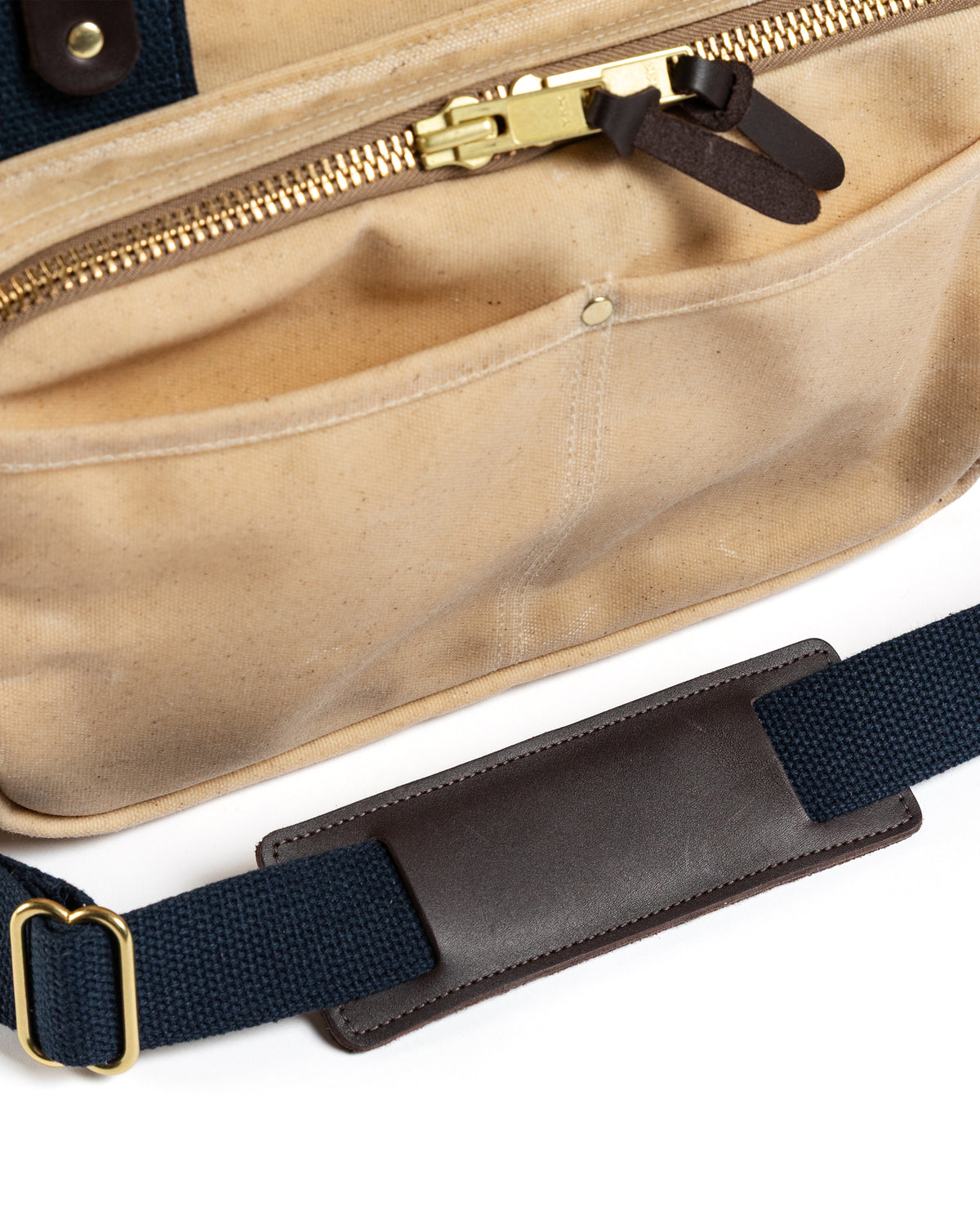 Waxed Canvas Laptop Bag - Natural