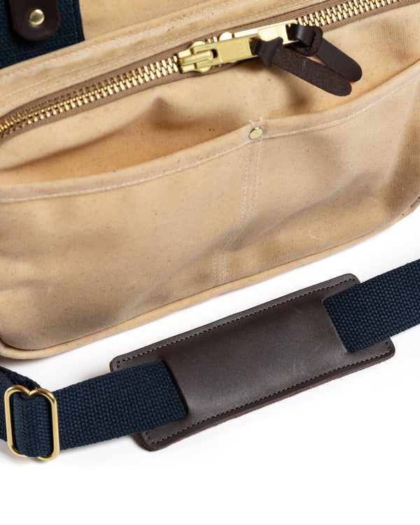 Waxed Canvas Laptop Bag - Natural