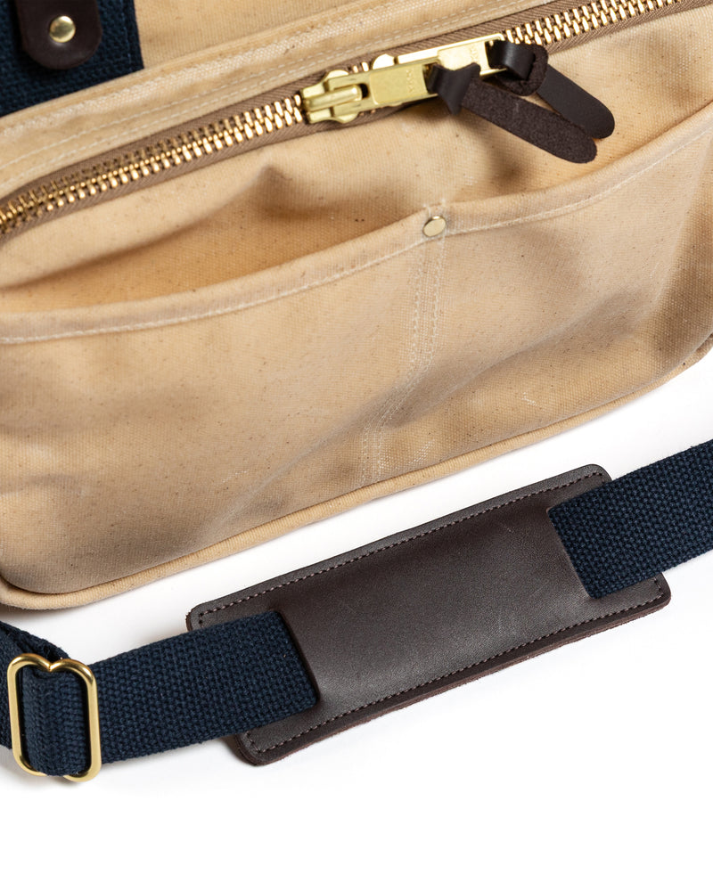 Waxed Canvas Laptop Bag - Natural