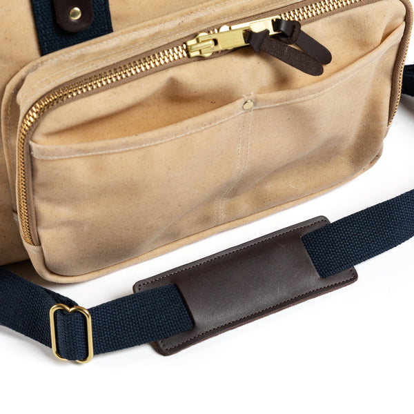 Waxed Canvas Laptop Bag - Natural