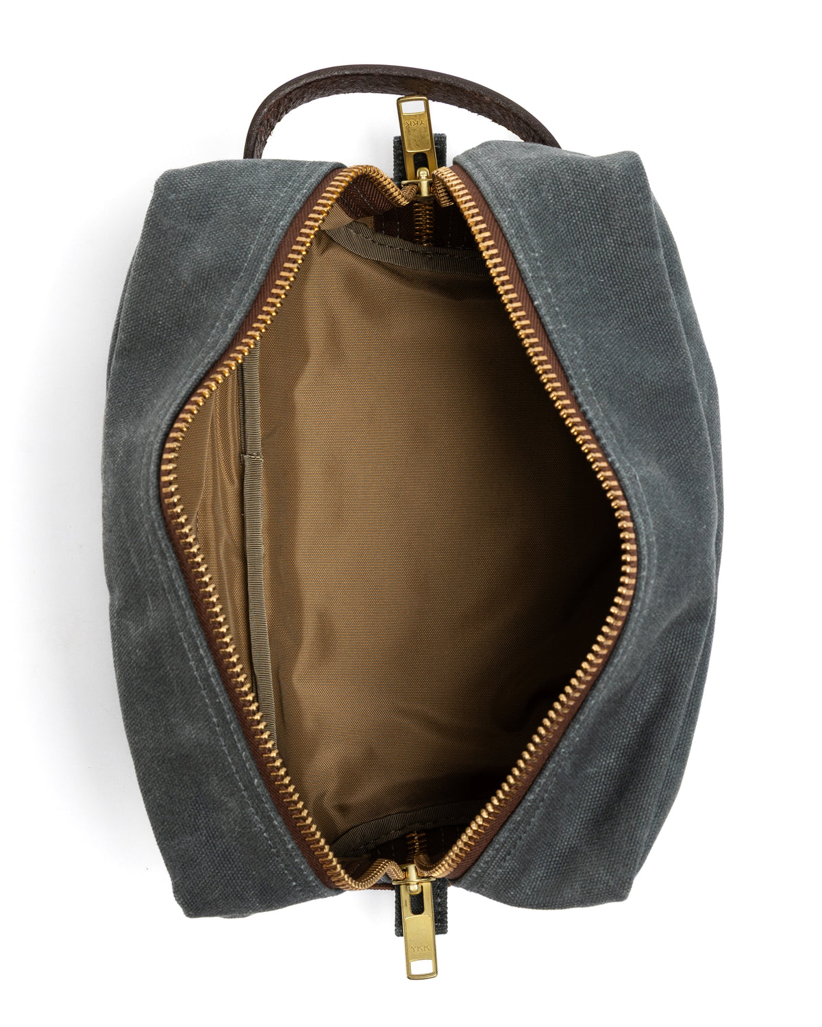 Waxed Canvas Dopp Kit - Charcoal