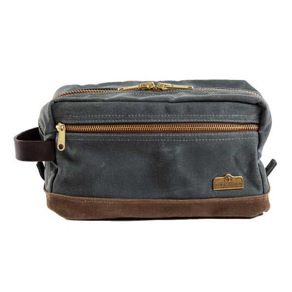 Waxed Canvas Dopp Kit - Charcoal